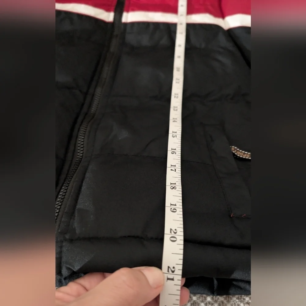1826 Sports Stylish Black and Red Kids' Puffer Jacket